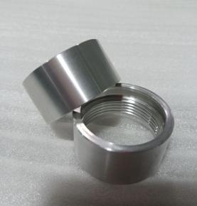 turned parts manufacturer with aluminum external thread hole colorless anodized treatment